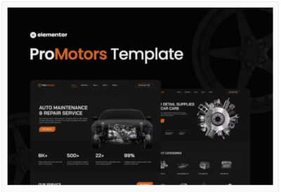 ProMotors – Car Service and Detailing Elementor Template Kit