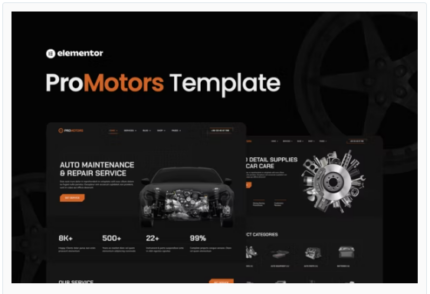 ProMotors – Car Service and Detailing Elementor Template Kit