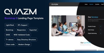 Quazm - Landing Page Template