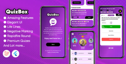 Quizbox - Flutter quiz application with reward (FlutterLaravel)