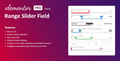 Range Slider Field for Elementor form