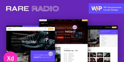 Rare Radio Online Music Radio Station & Podcast WordPress Theme