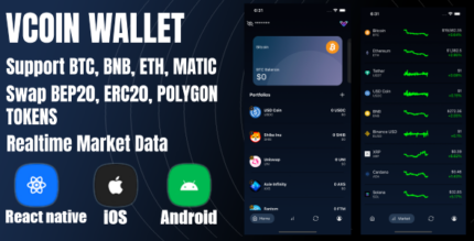 React Native - BTC, ETH, BNB, POLYGON Definance Crypto Wallet