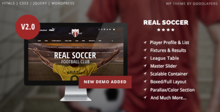 Real Soccer - Sport Clubs Responsive WP Theme