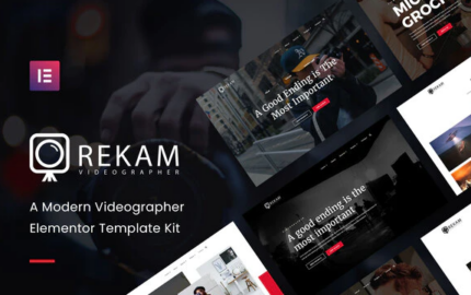 Rekam Kit - Modern Videographer Elementor Template Kit