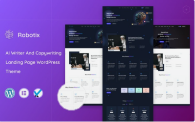 Robotix - AI Writer & Copywriting Landing Page WordPress Theme