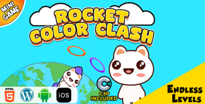 Rocket Color Clash HTML5 Construct 3 Game