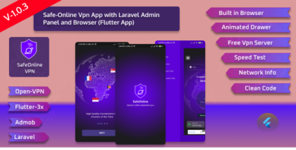Safe-Online Vpn App with Admin Panel