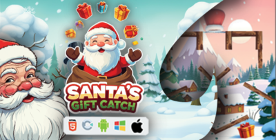 Santas Gift Catch - Construct 3 Game (HTML5, AdMob, C3P)