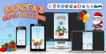 Santa's Gifts Challenge Game (Construct 3 C3P HTML5) Christmas Game