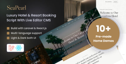 SeaPearl - Luxury Hotel & Resort Booking Script With Live Editor CMS