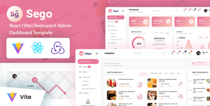 Sego - React (Vite) Restaurant Admin Dashboard Template