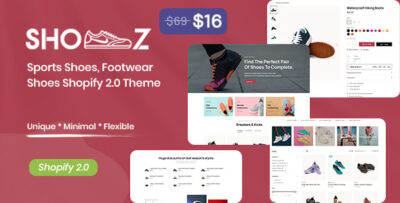 Shooz - Sports Shoes, Footwear Shoes Shopify 2.0 Theme