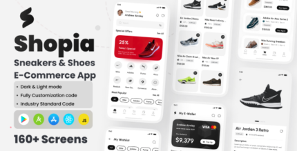 Shopia - Sneakers & Shoes E-Commerce App React Native