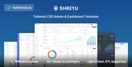 Shreyu - Tailwind CSS Admin & Dashboard Template