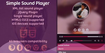 Simple Standalone Sound Player HTML5 with XML