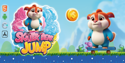 Sketer Bear Jump - HTML5 Construct3 Game