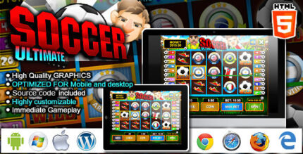 Slot Machine Ultimate Soccer - HTML5 Casino Game