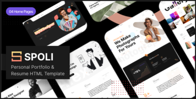 Spoli - Personal Portfolio & Resume HTML Template