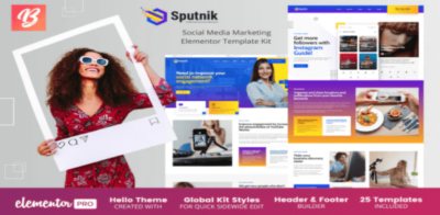 Sputnik - Social Media Marketing Elementor Template Kit