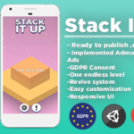 Stack It Up - Unity Template (Admob Ads +Unity Ads+ GDPR Consent)