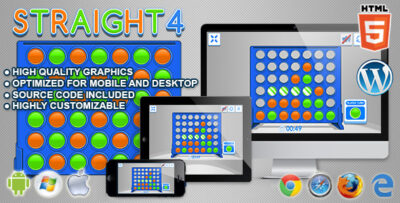 Straight 4 - HTML5 Logic Game