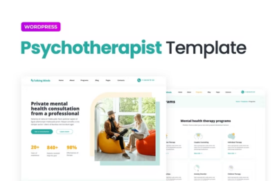 Talking Minds - Psychotherapist Elementor Template Kit
