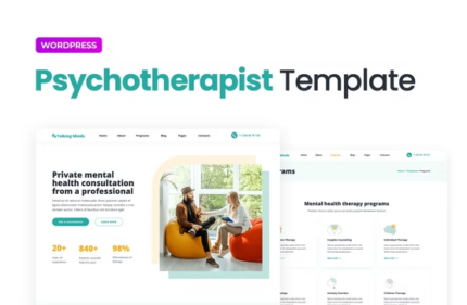 Talking Minds – Psychotherapist Elementor Template Kit