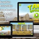 Tank Defender - HTML5 Game, Mobile Version+AdMob!!! (Construct 3 Construct 2 Capx