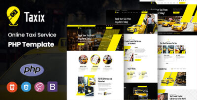 Taxix - Online Taxi Service PHP Template