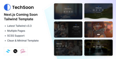 Techsoon - Next.js Coming Soon Tailwind Template