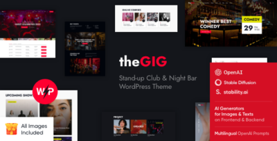 The Gig - Stand-up Club & Night Bar WordPress Theme