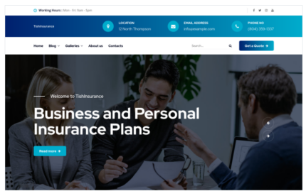 TishInsurance - Insurance Company WordPress Theme