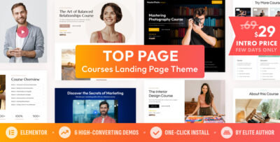 Top Page - Online Course Landing Page WordPress Theme