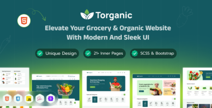 Torganic - Modern Organic Food & Natural Products eCommerce HTML Template