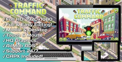 Traffic Command - HTML5 Game + Mobile Version! (Construct 3 Construct 2 Capx)