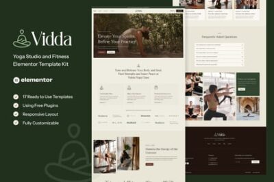 Vidda - Yoga Studio & Fitness Elementor Template Kit