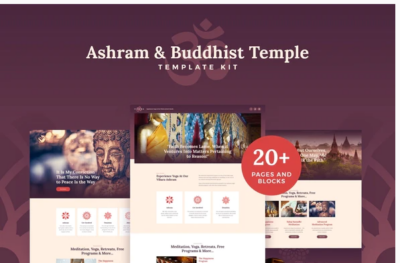 Vihara - Ashram & Oriental Buddhist Temple Elementor Template Kit