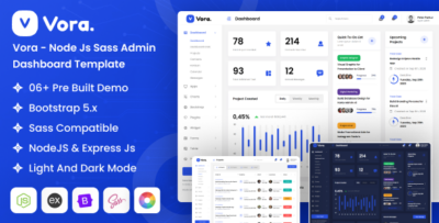 Vora - NodeJs Saas Admin Dashboard Template