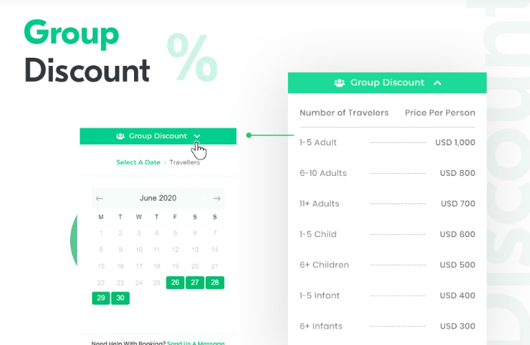 WP Travel Engine - Group Discount WP Travel Engine - Group Discount