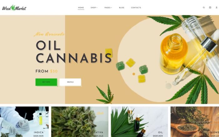 WeedMarket - Dokan Multivendor Marketplace WordPress Theme