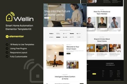 Wellin - Smart Home Automation Elementor Template Kit