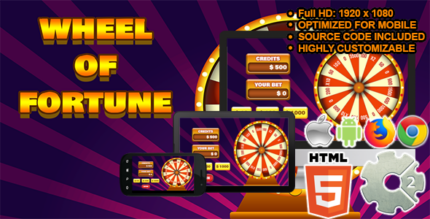 Wheel of Fortune - ( Casino Game HTML5 + CAPX )