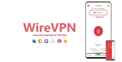 WireVPN - Unlimited High Speed VPN App ADMOB, APPLOVIN, FAN, FIREBASE, ONESIGNAL