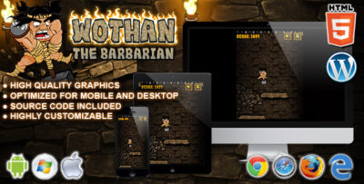 Wothan The Barbarian - HTML5 Arcade Game