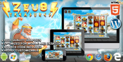 Zeus Treasures Slot Machine - Premium HTML5 Casino Game