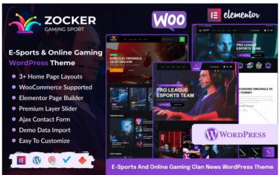 Zocker - E-Sports Online Gaming Clan News WordPress Theme