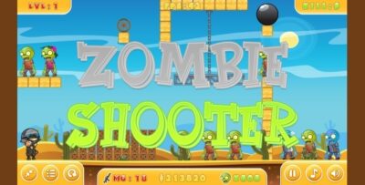 Zombie Shooter - HTML5 Game + Mobile version! (Construct 3 Construct 2 Capx)