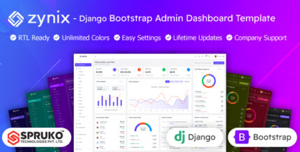 Zynix - Django Bootstrap Admin Dashboard Template