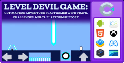 level devil 2d adventure trap game -HTML5